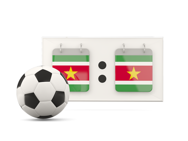 Football with scoreboard. Download flag icon of Suriname at PNG format