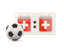 Switzerland. Football with scoreboard. Download icon.