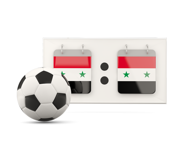 Football with scoreboard. Download flag icon of Syria at PNG format