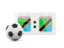 Tanzania. Football with scoreboard. Download icon.