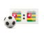 Togo. Football with scoreboard. Download icon.