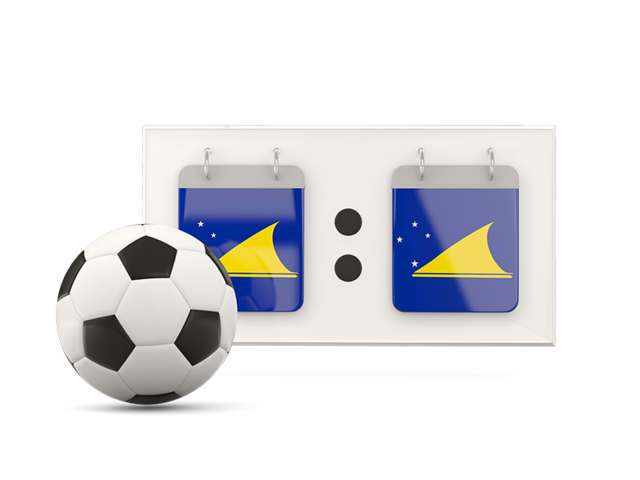 Football with scoreboard. Download flag icon of Tokelau at PNG format