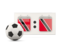 Trinidad and Tobago. Football with scoreboard. Download icon.