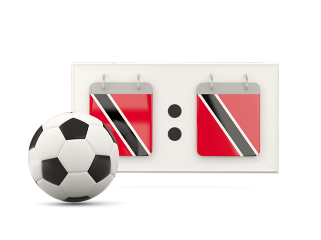 Football with scoreboard. Download flag icon of Trinidad and Tobago at PNG format