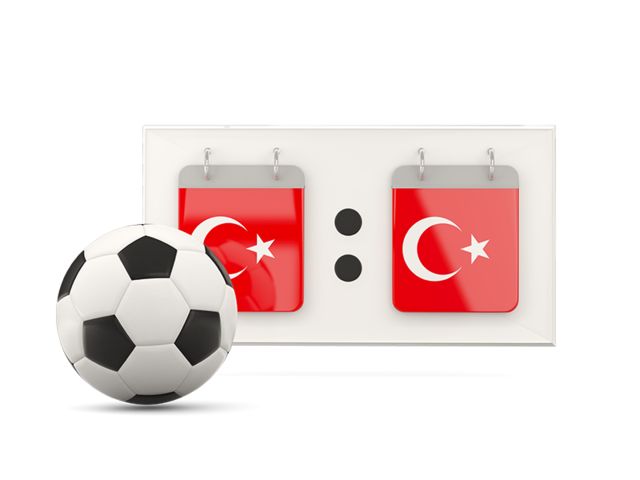 Football with scoreboard. Download flag icon of Turkey at PNG format