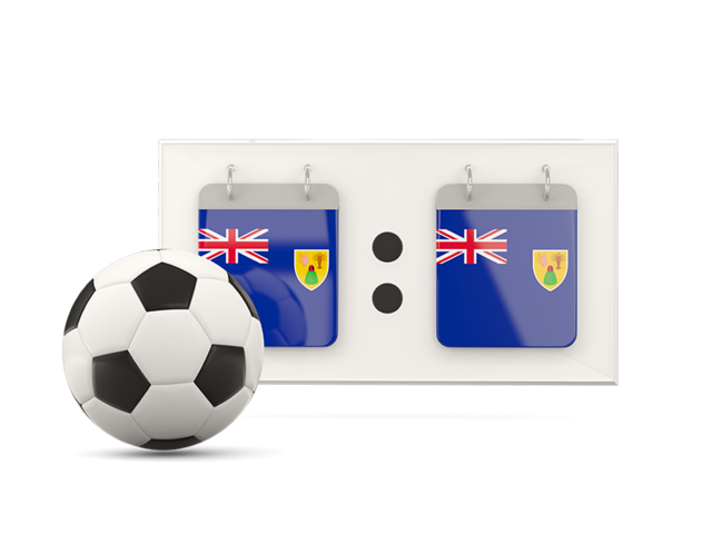 Football with scoreboard. Download flag icon of Turks and Caicos Islands at PNG format