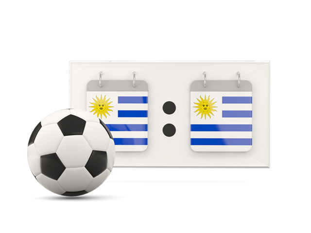 Football with scoreboard. Download flag icon of Uruguay at PNG format