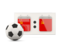 Soviet Union. Football with scoreboard. Download icon.