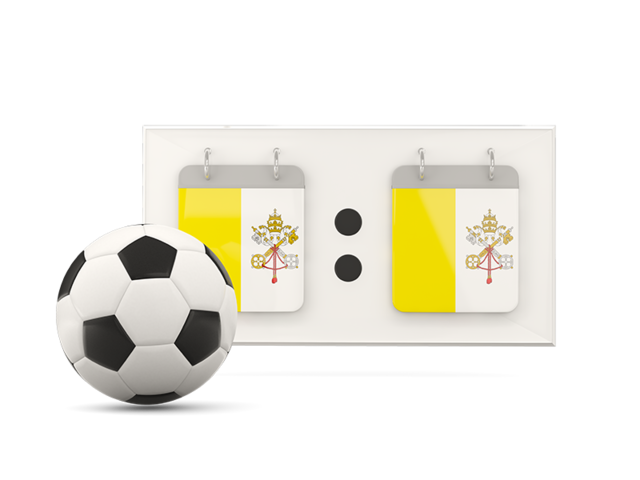 Football with scoreboard. Download flag icon of Vatican City at PNG format