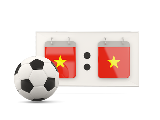 Football with scoreboard. Download flag icon of Vietnam at PNG format