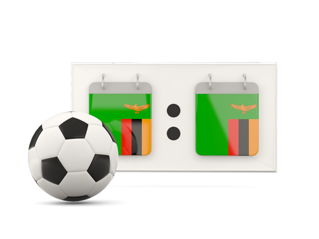 Football with scoreboard. Download flag icon of Zambia at PNG format