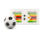Zimbabwe. Football with scoreboard. Download icon.