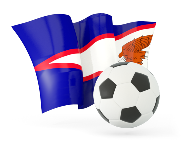 Football with waving flag. Download flag icon of American Samoa at PNG format