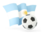 Argentina. Football with waving flag. Download icon.