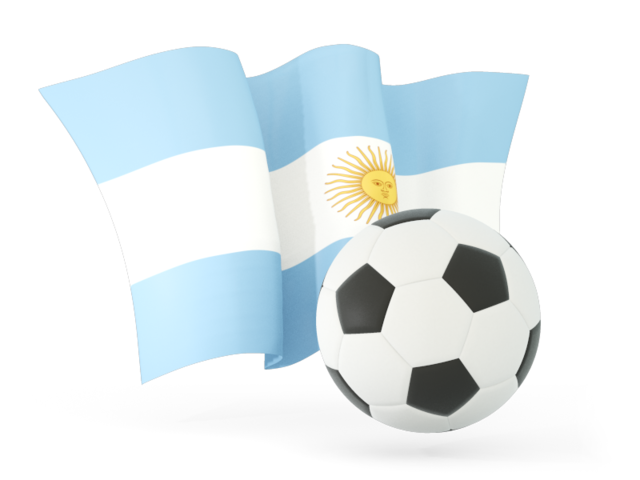 Football with waving flag. Download flag icon of Argentina at PNG format