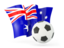 Australia. Football with waving flag. Download icon.