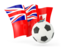 Bermuda. Football with waving flag. Download icon.