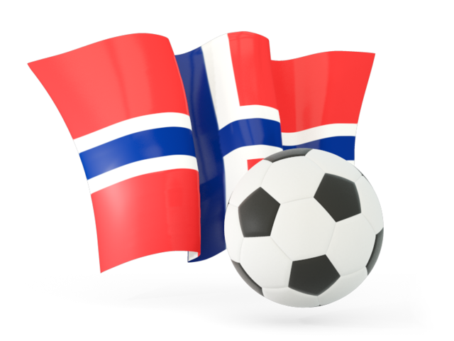 Football with waving flag. Download flag icon of Bouvet Island at PNG format