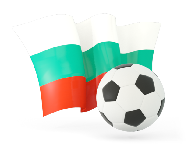 Футбольный мяч с волнистым флагом. Скачать флаг. Болгария