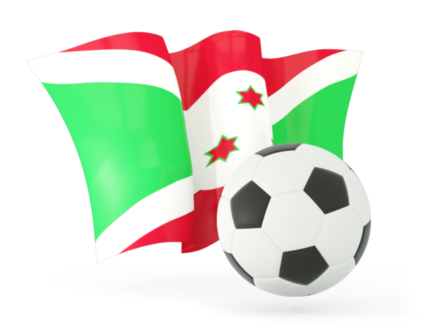 Football with waving flag. Download flag icon of Burundi at PNG format