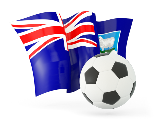 Football with waving flag. Download flag icon of Falkland Islands at PNG format