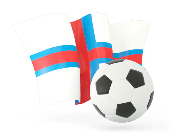 Football with waving flag. Download flag icon of Faroe Islands at PNG format