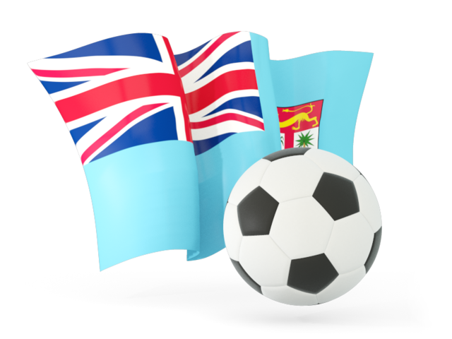 Football with waving flag. Download flag icon of Fiji at PNG format