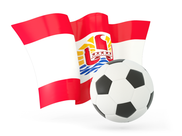 Football with waving flag. Download flag icon of French Polynesia at PNG format