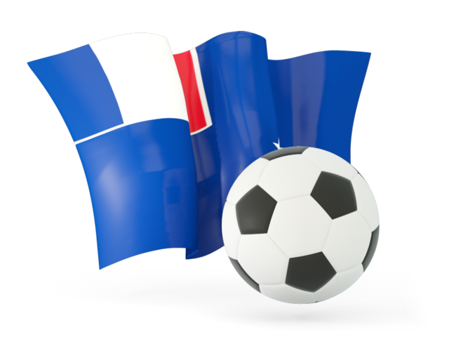 Football with waving flag. Download flag icon of French Southern and Antarctic Lands at PNG format