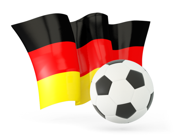 Футбольный мяч с волнистым флагом. Скачать флаг. Германия