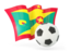 Grenada. Football with waving flag. Download icon.