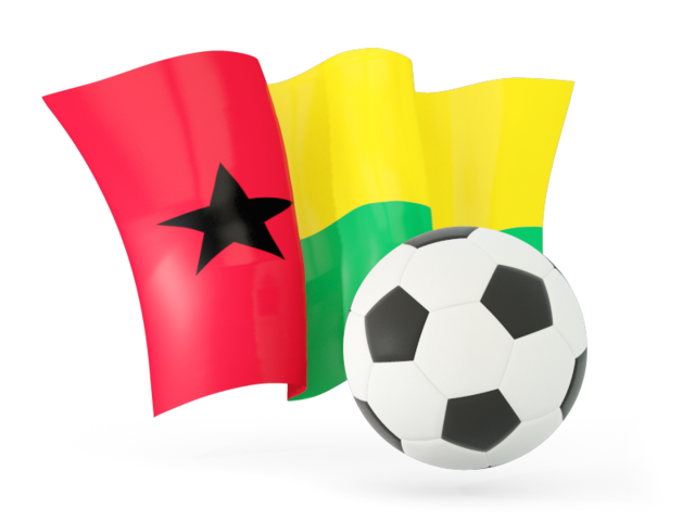 Football with waving flag. Download flag icon of Guinea-Bissau at PNG format