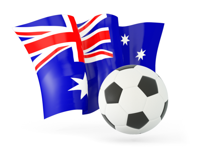 Football with waving flag. Download flag icon of Heard Island at PNG format
