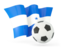 Honduras. Football with waving flag. Download icon.