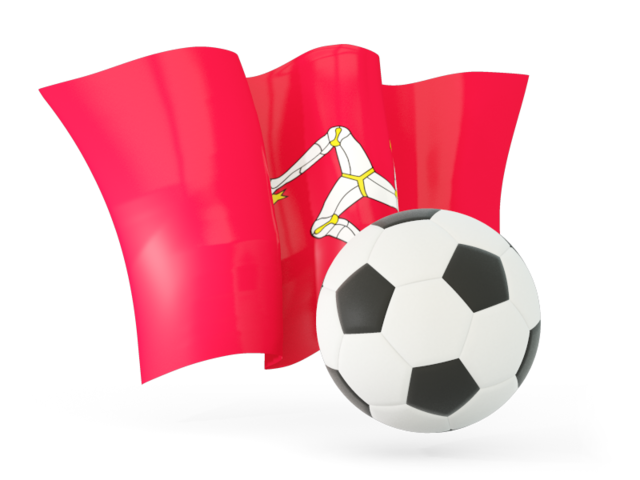 Football with waving flag. Download flag icon of Isle of Man at PNG format