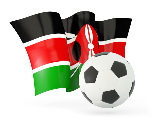 Football with waving flag. Download flag icon of Kenya at PNG format