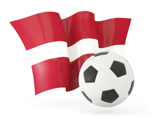 Football with waving flag. Download flag icon of Latvia at PNG format