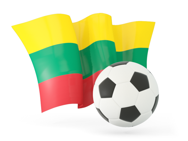 Football with waving flag. Download flag icon of Lithuania at PNG format