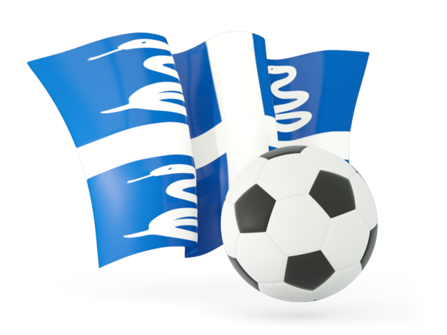 Футбольный мяч с волнистым флагом. Скачать флаг. Мартиника