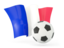 Mayotte. Football with waving flag. Download icon.