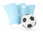 Микронезия. Футбольный мяч с волнистым флагом. Скачать иконку.