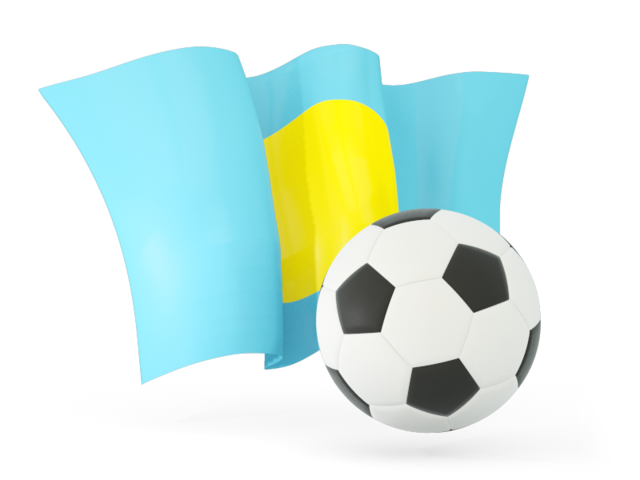 Football with waving flag. Download flag icon of Palau at PNG format