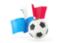 Panama. Football with waving flag. Download icon.