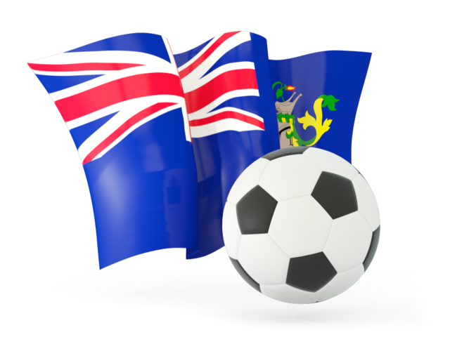 Football with waving flag. Download flag icon of Pitcairn Islands at PNG format