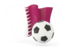 Qatar. Football with waving flag. Download icon.