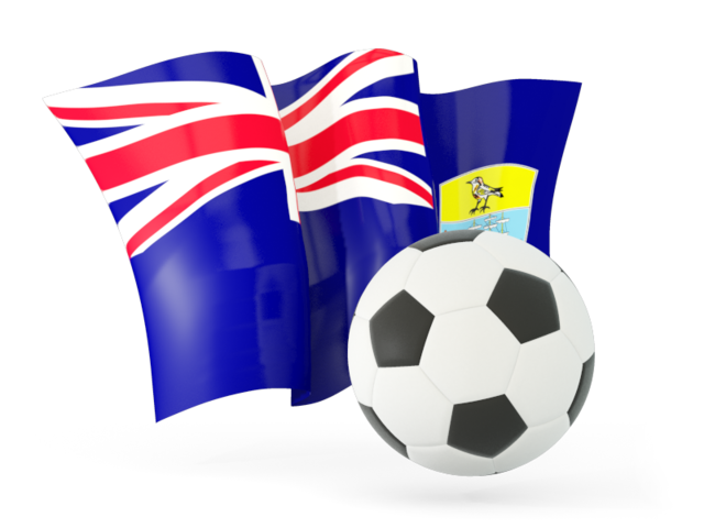 Football with waving flag. Download flag icon of Saint Helena at PNG format