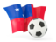 Samoa. Football with waving flag. Download icon.