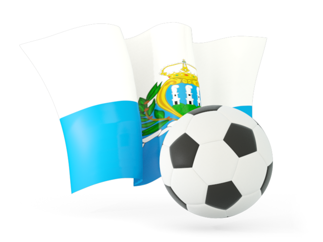 Football with waving flag. Download flag icon of San Marino at PNG format