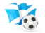 Scotland. Football with waving flag. Download icon.