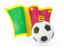 Sri Lanka. Football with waving flag. Download icon.
